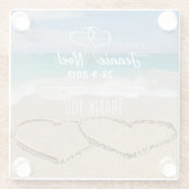 ビーチをテーマにしたガラスコースター ガラスコースター (裏面)