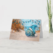 ビーチをテーマにしたシーズアンドグリーティングズホリデー シーズンカード (正面)