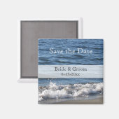 ビーチをテーマにしたセーブザデートマグネット-ビーチ マグネット (正面/裏面)