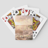 ビーチをテーマにしたトランプと引用文 トランプ (裏面)