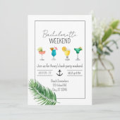 ビーチをテーマにしたバチェロレッテウィークエンド招待状 招待状 (スタンド正面)