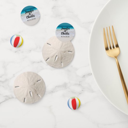 ビーチをテーマにしたパーソナライズされた紙吹雪 コンフェッティ (グループ)