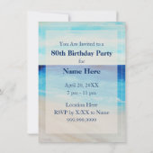 ビーチをテーマにしたパーティーの招待状 招待状 (裏面)