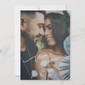 ビーチをテーマにしたパームツリー結婚式招待状テンプレート 招待状 (裏面)