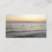 ビーチをテーマにしたビ気にジネス 名刺 (裏面)