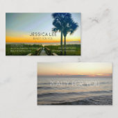 ビーチをテーマにしたビ気にジネス 名刺 (正面/裏面)