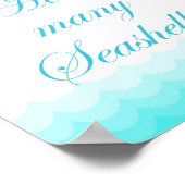 ビーチをテーマにしたブライダルシャワーの看板 8x10" ポスター (角)