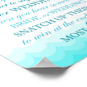 ビーチをテーマにしたブライダルシャワーサイン8x10インチ ポスター (角)