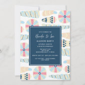 ビーチをテーマにしたブライダルシャワーパーティー 招待状 (正面)