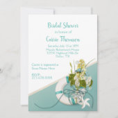 ビーチをテーマにしたブライダルシャワー 招待状 (正面)