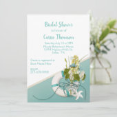 ビーチをテーマにしたブライダルシャワー 招待状 (スタンド正面)