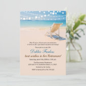 ビーチをテーマにしたリタイアラウンジチェア招待状 招待状 (スタンド正面)