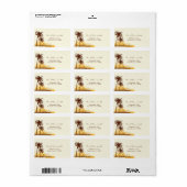 ビーチをテーマにした住所 シール (フルシート)