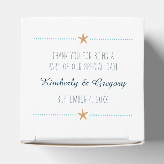 ビーチをテーマにした優待箱 – Blue Wave フェイバーボックス (上部)