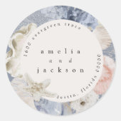 ビーチをテーマにした封筒の住所シール ラウンドシール (正面)