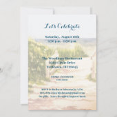 ビーチをテーマにした帆船退職パーティー 招待状 (裏面)