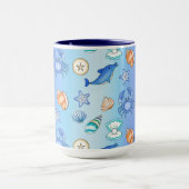 ビーチをテーマにした海の生物 マグカップ (中央)