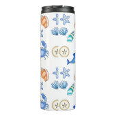 ビーチをテーマにした海洋芸術 タンブラー (裏面)
