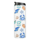 ビーチをテーマにした海洋芸術 タンブラー (回転右)