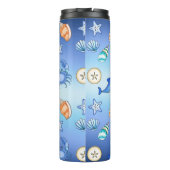 ビーチをテーマにした海洋芸術 タンブラー (裏面)
