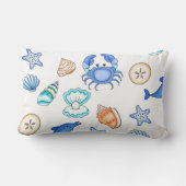 ビーチをテーマにした海洋芸術 ランバークッション (裏面)