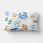 ビーチをテーマにした海洋芸術 ランバークッション (正面)