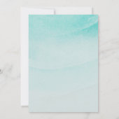 ビーチをテーマにした砂と結婚水 招待状 (裏面)