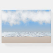 ビーチをテーマにした結婚式の指輪のゲストブック ゲストブック (裏面)