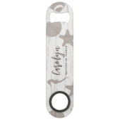 ビーチをテーマにした結婚式の木目 スピード栓抜き (正面)