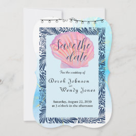 ビーチをテーマにした結婚式招待状