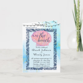 ビーチをテーマにした結婚式招待状 招待状