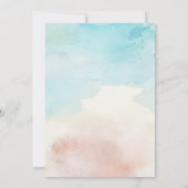 ビーチをテーマにした結婚式招待状 招待状 (裏面)