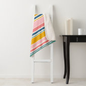 ビーチをテーマにした色のストライプ シェルパブランケット (インサイチュ)