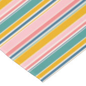 ビーチをテーマにした色のストライプ テーブルクロス (アングル)