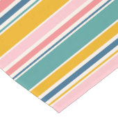 ビーチをテーマにした色のストライプ ミディアムテーブルランナー (コーナー)