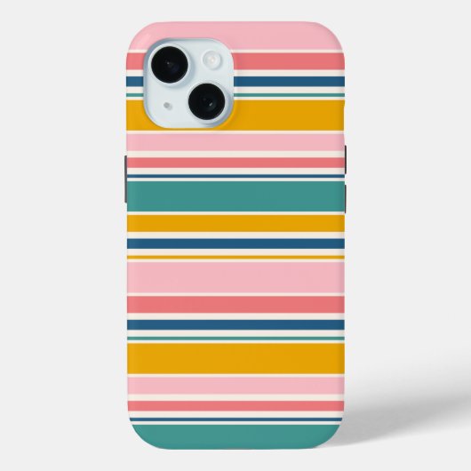 ビーチをテーマにした色のストライプ Case-Mate iPhoneケース (裏面)