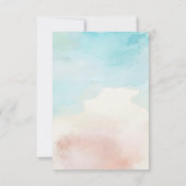 ビーチをテーマにした詳細カード 出欠カード (裏面)