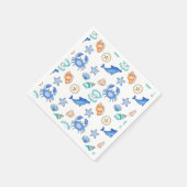ビーチをテーマにした赤ちゃんシャワーまたは誕生日パーティー スタンダードカクテルナプキン (角)