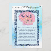 ビーチをテーマにした サンキューカード (正面/裏面)