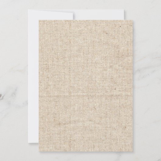 ビーチをテーマにしたBurlapリタイアメントパーティの招待状 招待状 (裏面)