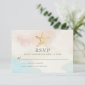 ビーチをテーマにしたRSVPカード 出欠カード (スタンド正面)