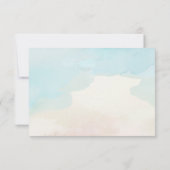 ビーチをテーマにしたRSVPカード 出欠カード (裏面)