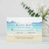 ビーチをテーマにしたRSVP返信 出欠カード (スタンド正面)