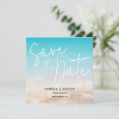 ビーチをテーマにしたSave the Date (スタンド正面)
