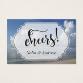 ビーチをテーマ結婚にした飲料チケット (裏面)