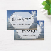 ビーチをテーマ結婚にした飲料チケット (デスク)