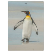 ビーチを歩くペンギン クリップボード (裏面)