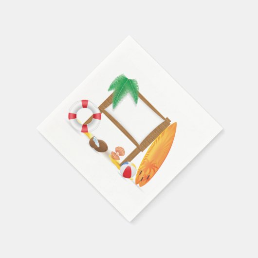 ビーチアイコン紙ナプキンス スタンダードカクテルナプキン (角)