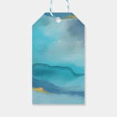 ビーチアクアとゴールドありがとうタグ好意タグ ギフトタグ (裏面)