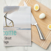 ビーチアクアウェルカムエアブロンバケーションレンタル キッチンタオル (四つ折り)